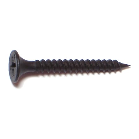 Buildright Drywall Screw, #6 x 1-1/4 in, Steel, Flat Head Phillips Drive, 1420 PK 08095